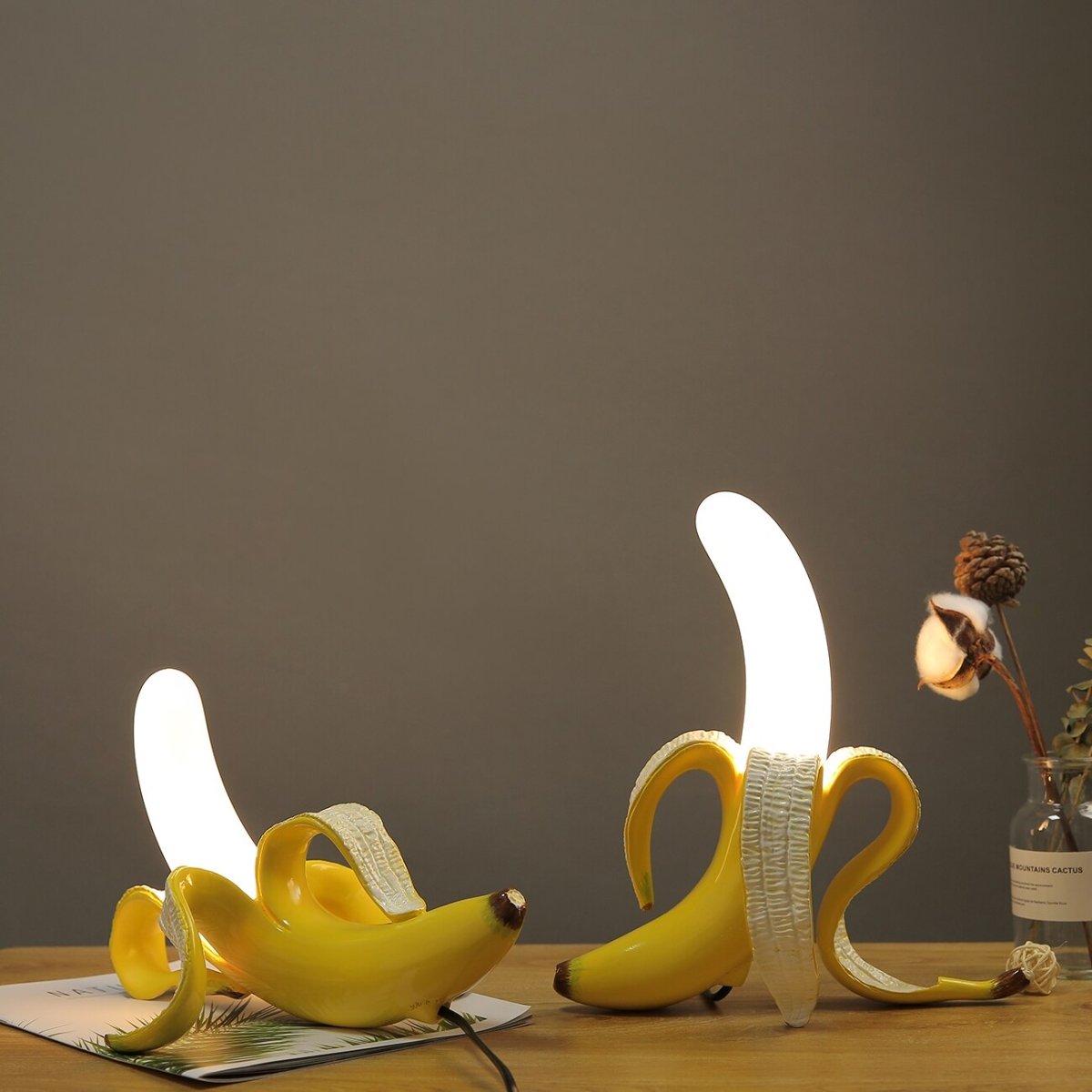 Lumora™ Art Deco Bananenlamp - Unieke Designer Tafellamp met Vintage Flair