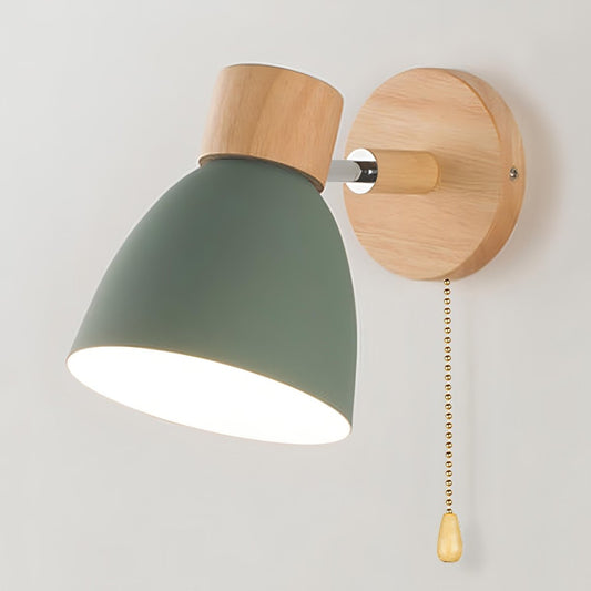 Viroa™ Houten Wandlamp | Moderne Scandinavische Wandverlichting met Trekschakelaar