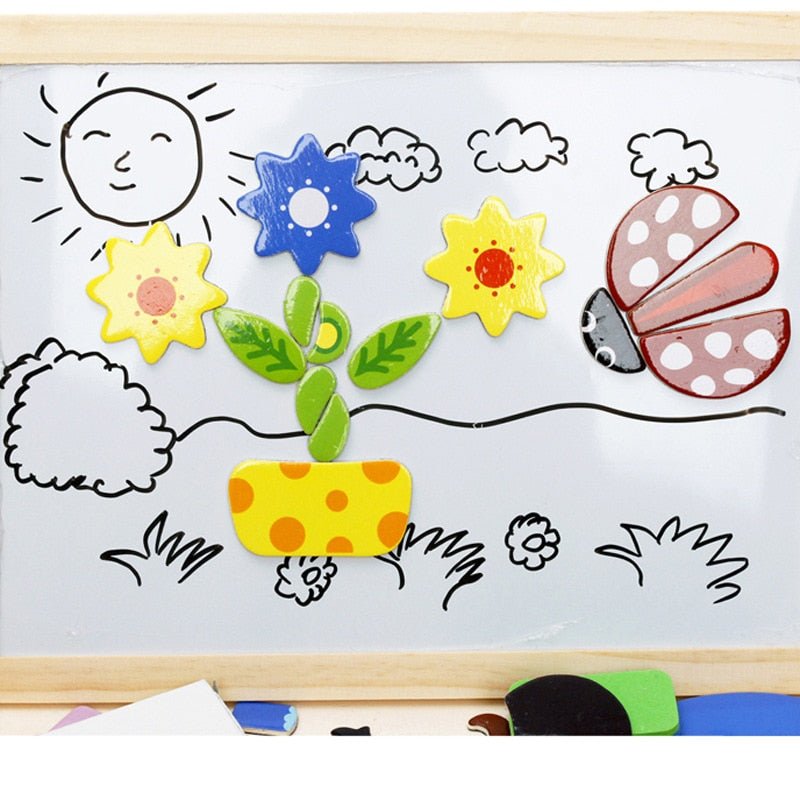 Creativo Houten Magnetisch Speelbord - Educatief en Interactief Speelgoed voor Kinderen