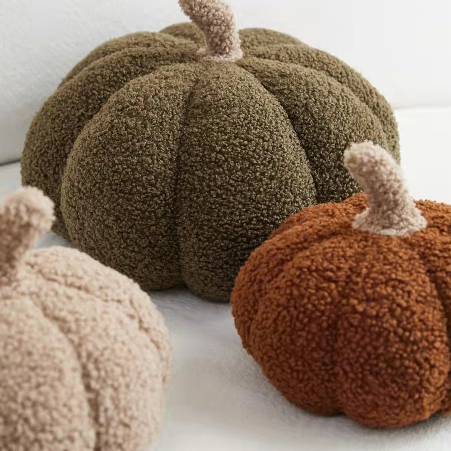 Pluche Pompoen Kussen - Zacht Decoratief Sierkussen voor Herfst en Halloween