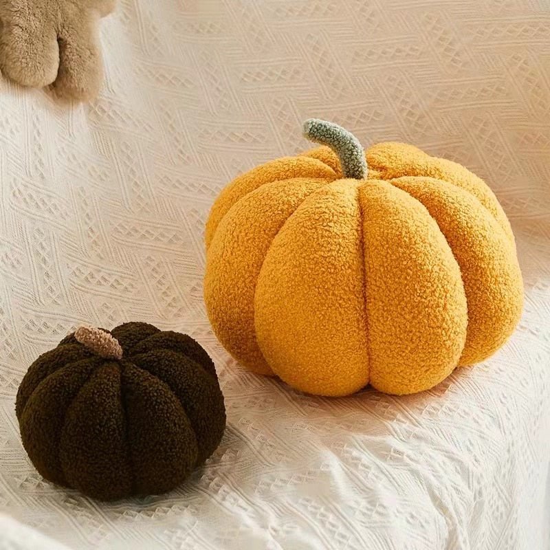 Pluche Pompoen Kussen - Zacht Decoratief Sierkussen voor Herfst en Halloween