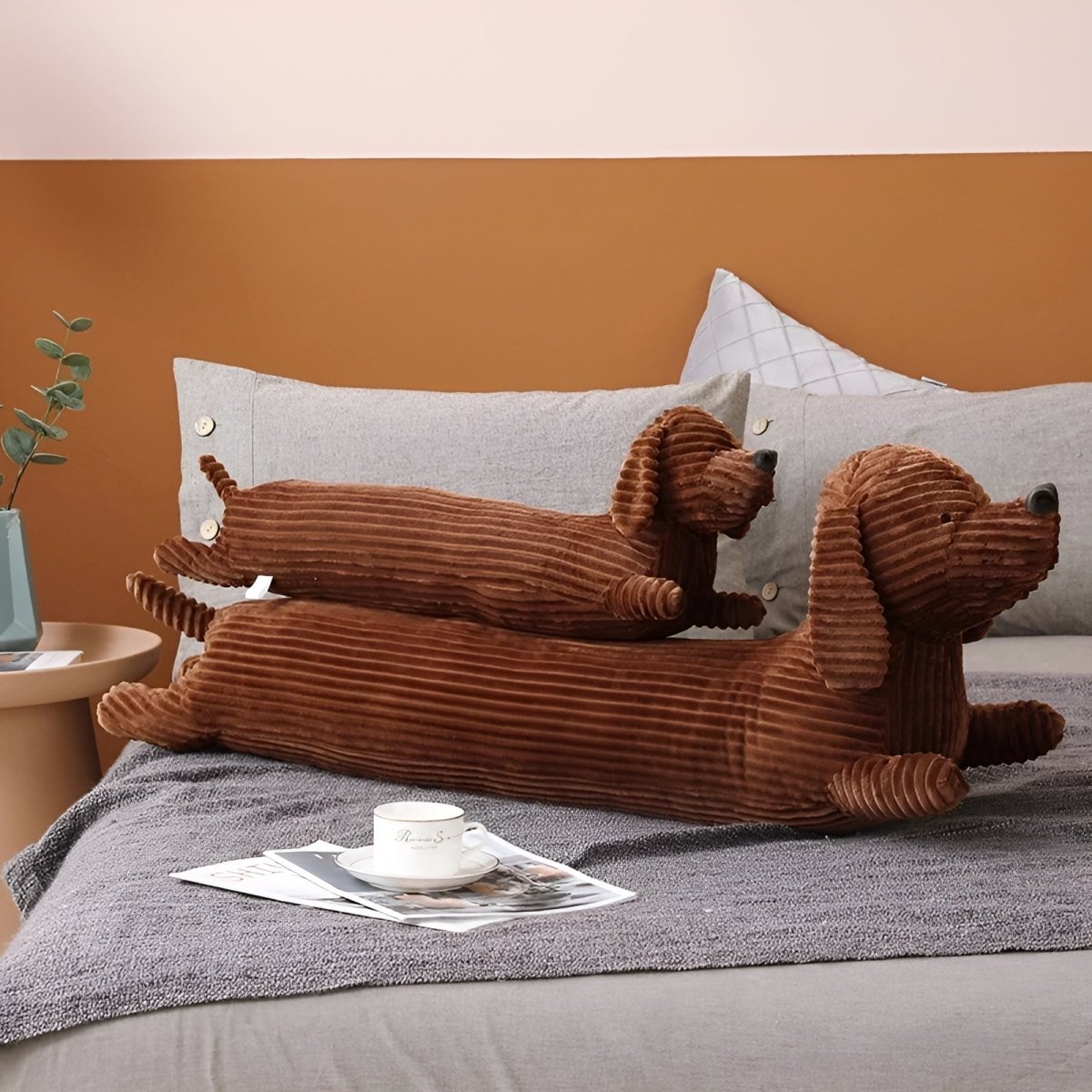 PawCuddle™ Ergonomisch Teckelkussen | Comfortabel Kussen voor Bank en Kinderen