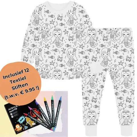 PyjamaArt™ – Inkleurbare Kinder Pyjama – Creativiteit en Slaapplezier Gecombineerd