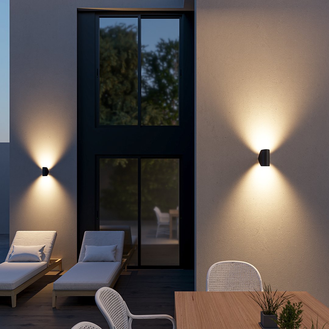 Buiten LED Wandlamp met Warme Verlichting - Weerbestendige Moderne Sfeerverlichting