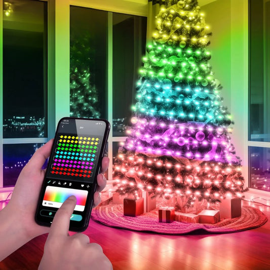 GlowBright™ LED Kerstverlichting – Kleurveranderende Lichtslang met App & Afstandsbediening