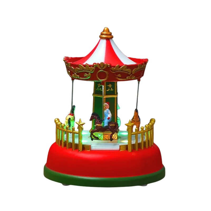 MerrySpin™ Draaiende Kerstcarrousel | Magische Kerstdecoratie met LED en Muziek