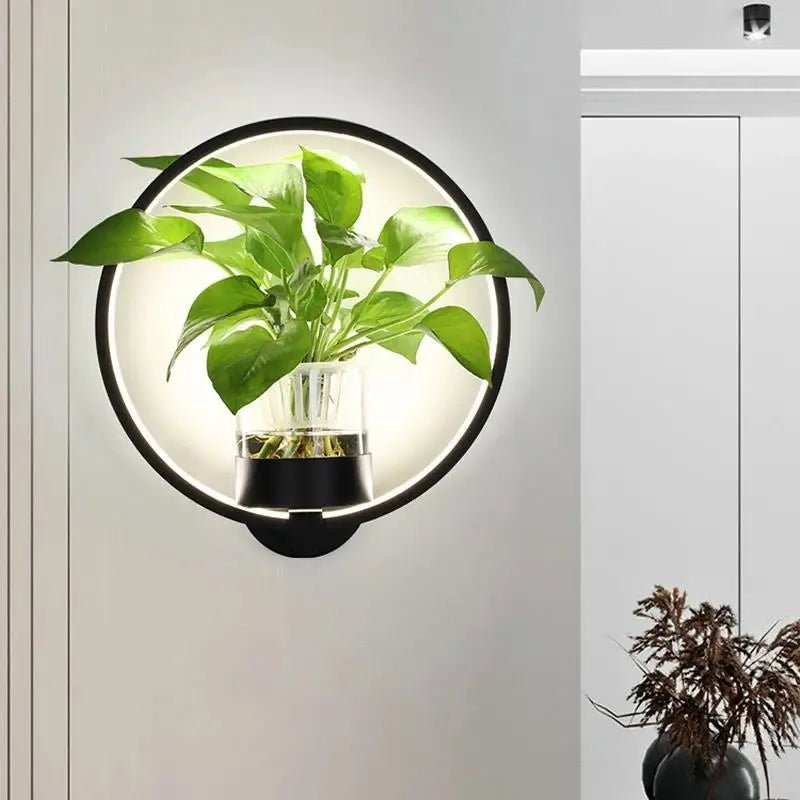 Moderne Wandlamp met Plantenhouder – Sfeerverlichting voor een Groene Touch