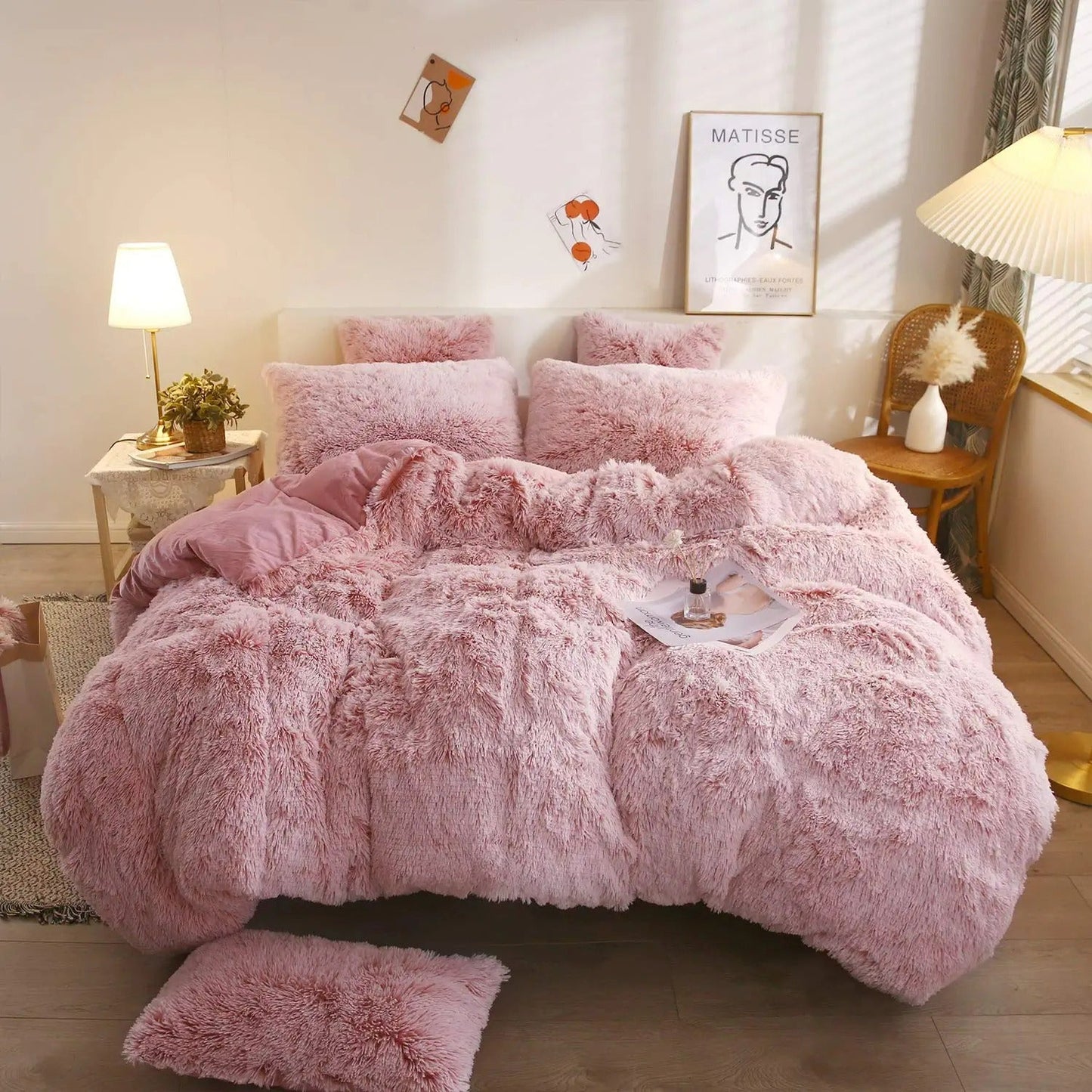 Luxe Ultra Zachte Fluwelen Dekbedovertrekset - 3-delige Fluffy Beddengoed Set