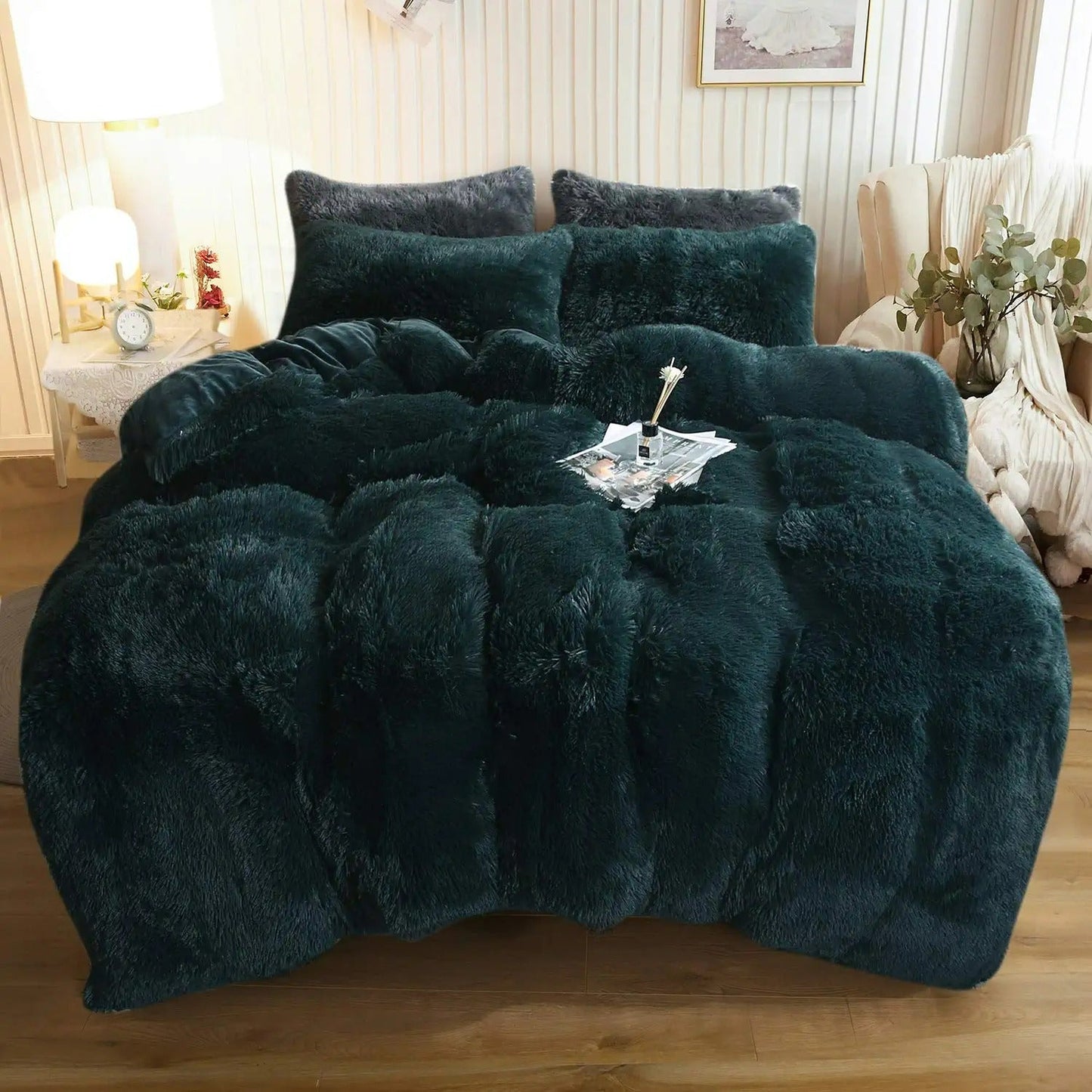 Luxe Ultra Zachte Fluwelen Dekbedovertrekset - 3-delige Fluffy Beddengoed Set