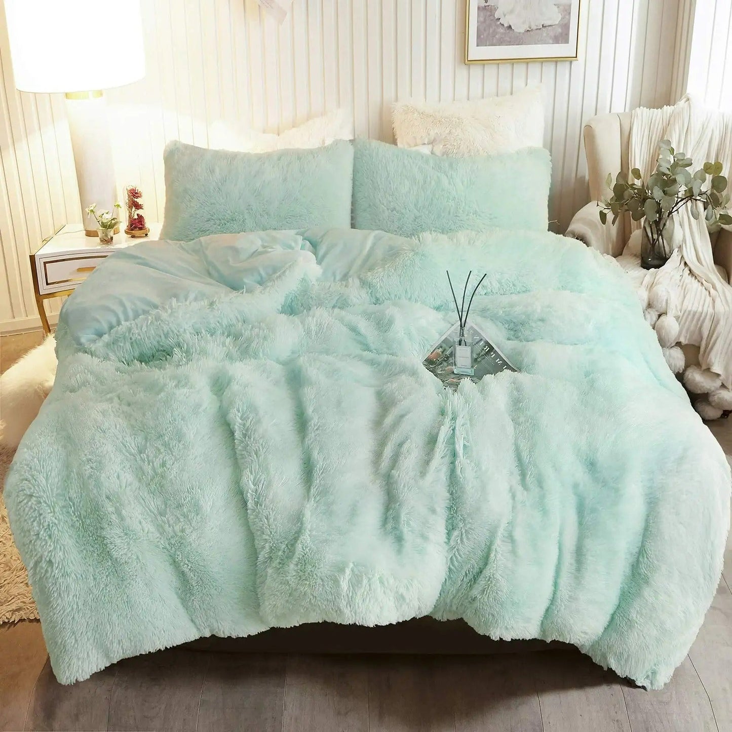 Luxe Ultra Zachte Fluwelen Dekbedovertrekset - 3-delige Fluffy Beddengoed Set