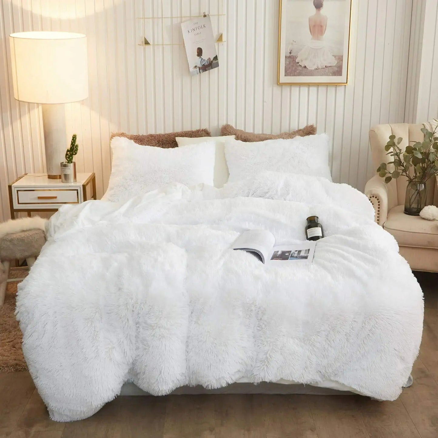 Luxe Ultra Zachte Fluwelen Dekbedovertrekset - 3-delige Fluffy Beddengoed Set