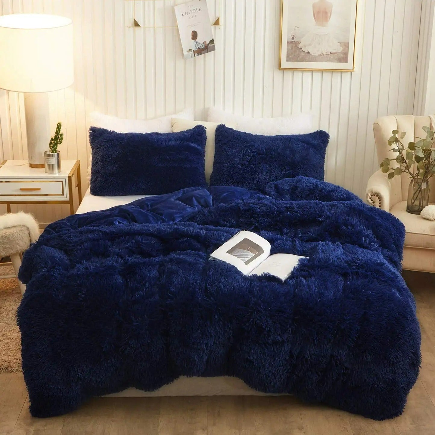 Luxe Ultra Zachte Fluwelen Dekbedovertrekset - 3-delige Fluffy Beddengoed Set