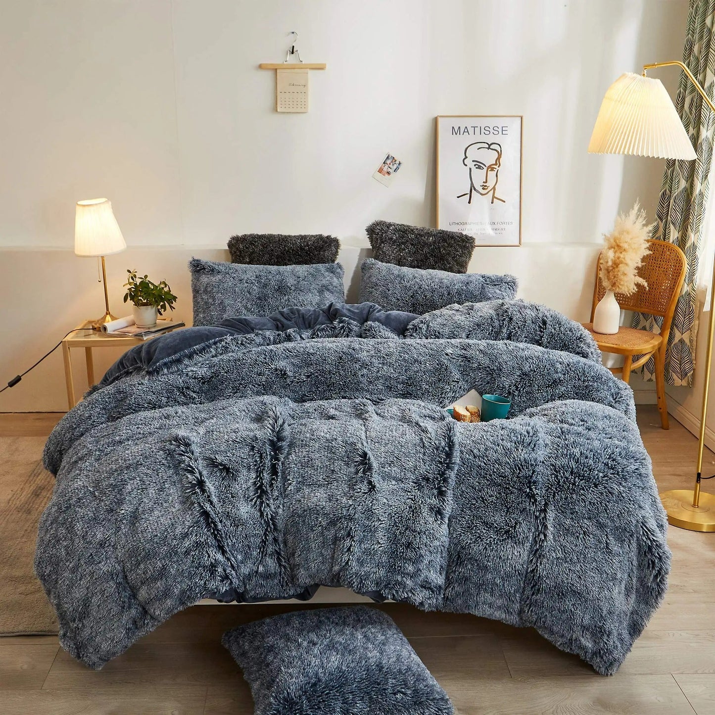 Luxe Ultra Zachte Fluwelen Dekbedovertrekset - 3-delige Fluffy Beddengoed Set