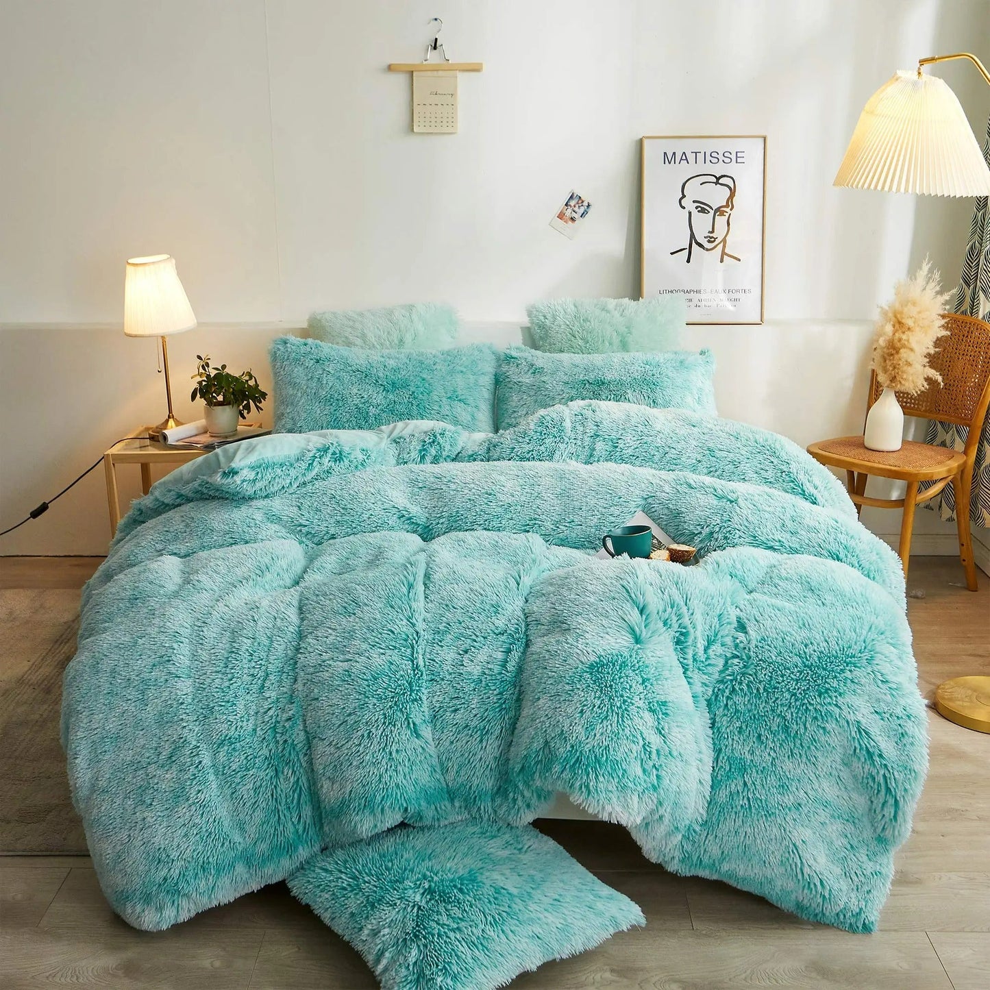 Luxe Ultra Zachte Fluwelen Dekbedovertrekset - 3-delige Fluffy Beddengoed Set