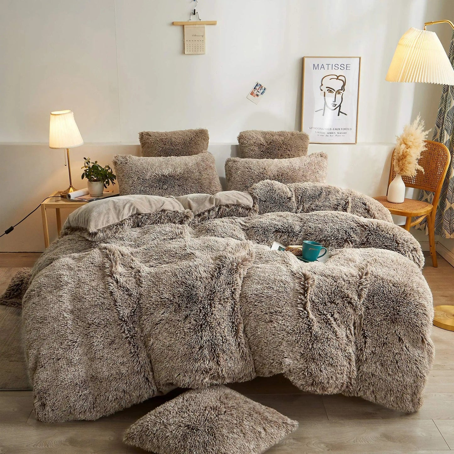 Luxe Ultra Zachte Fluwelen Dekbedovertrekset - 3-delige Fluffy Beddengoed Set