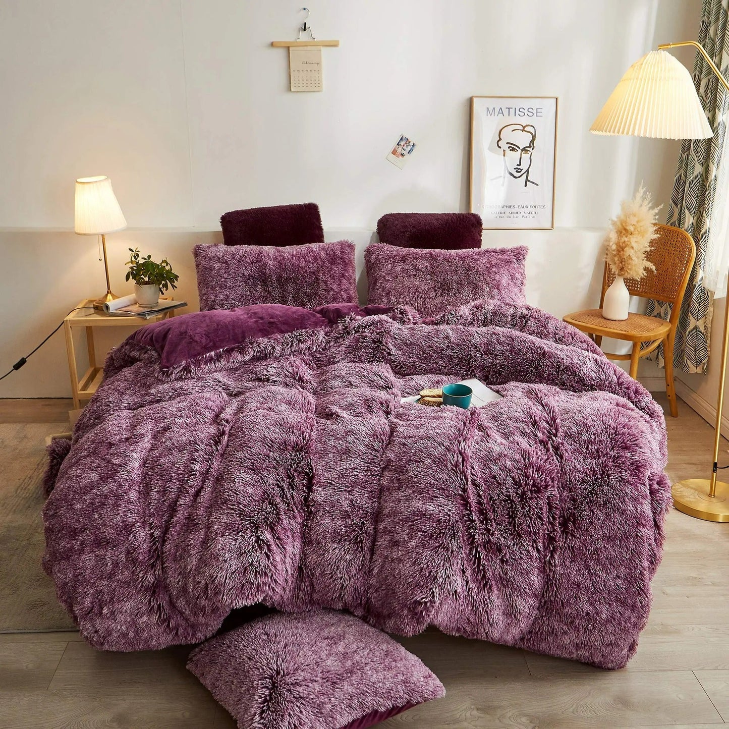 Luxe Ultra Zachte Fluwelen Dekbedovertrekset - 3-delige Fluffy Beddengoed Set