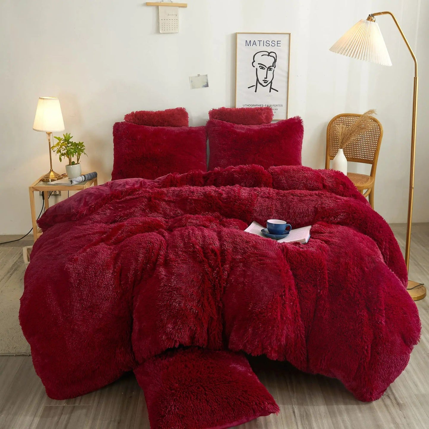 Luxe Ultra Zachte Fluwelen Dekbedovertrekset - 3-delige Fluffy Beddengoed Set