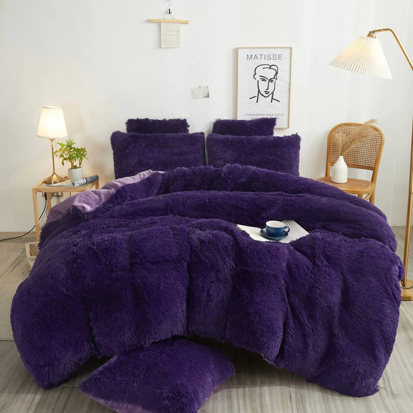 Luxe Ultra Zachte Fluwelen Dekbedovertrekset - 3-delige Fluffy Beddengoed Set