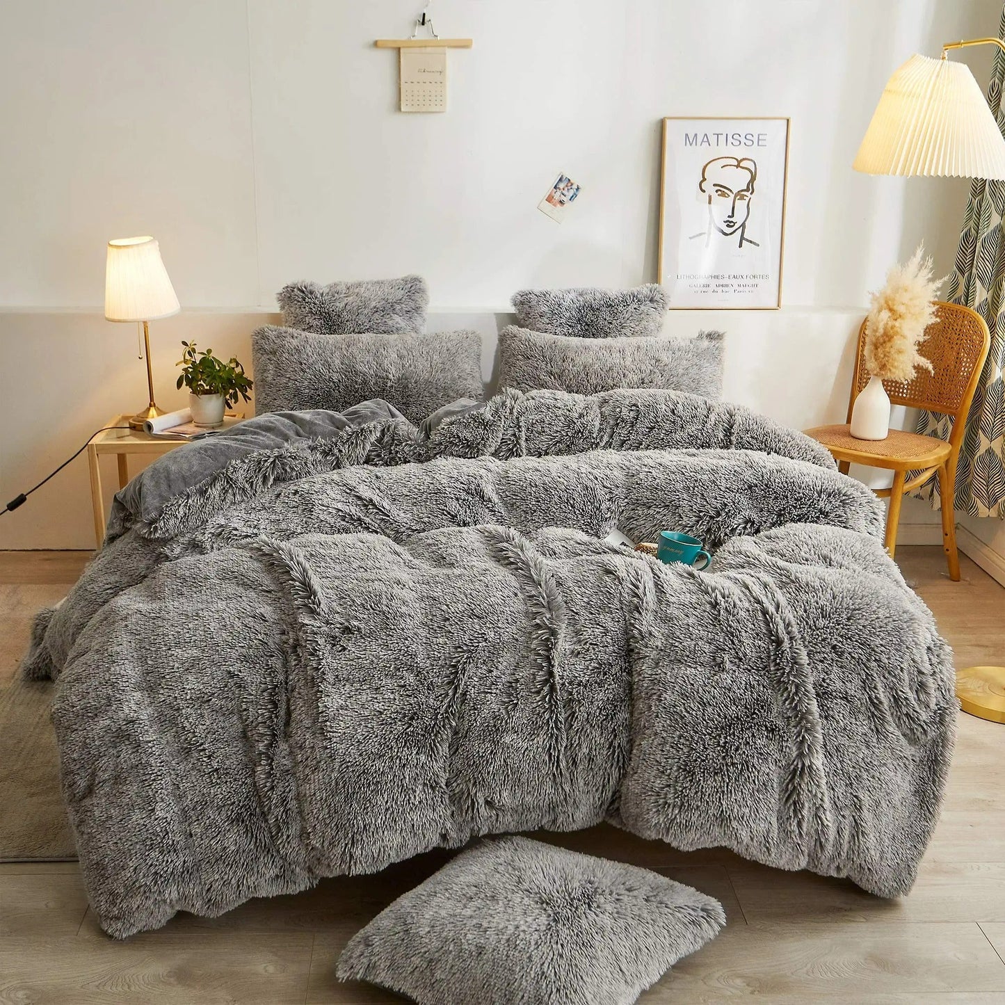 Luxe Ultra Zachte Fluwelen Dekbedovertrekset - 3-delige Fluffy Beddengoed Set