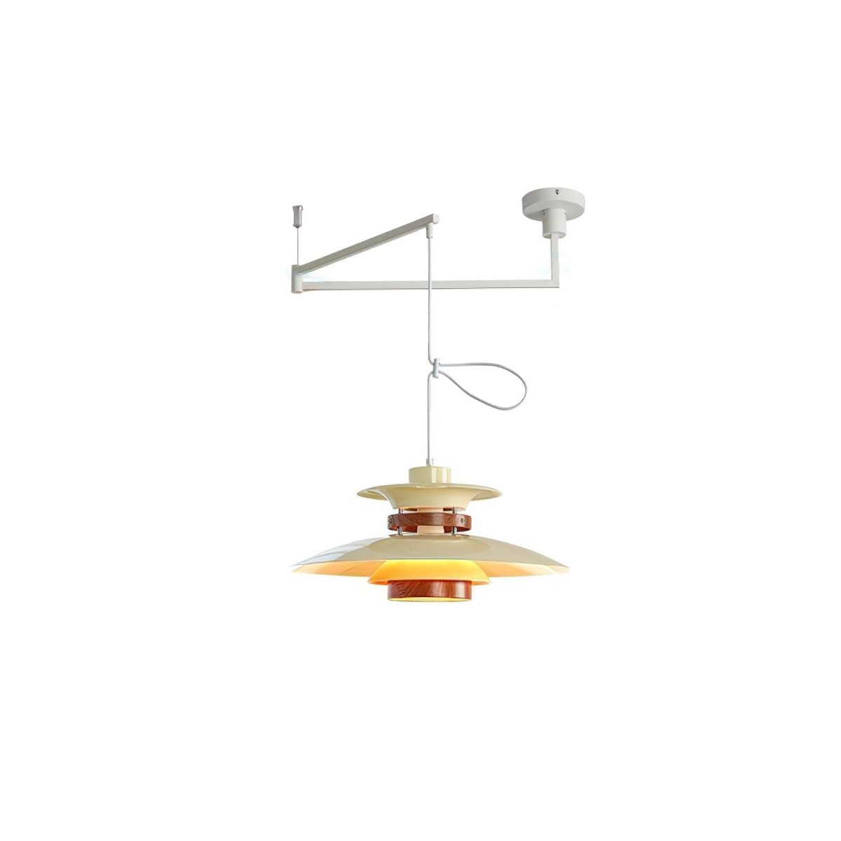 Mercerra™ Hanglamp met Zwenkarm - Modern Design met Houten Details