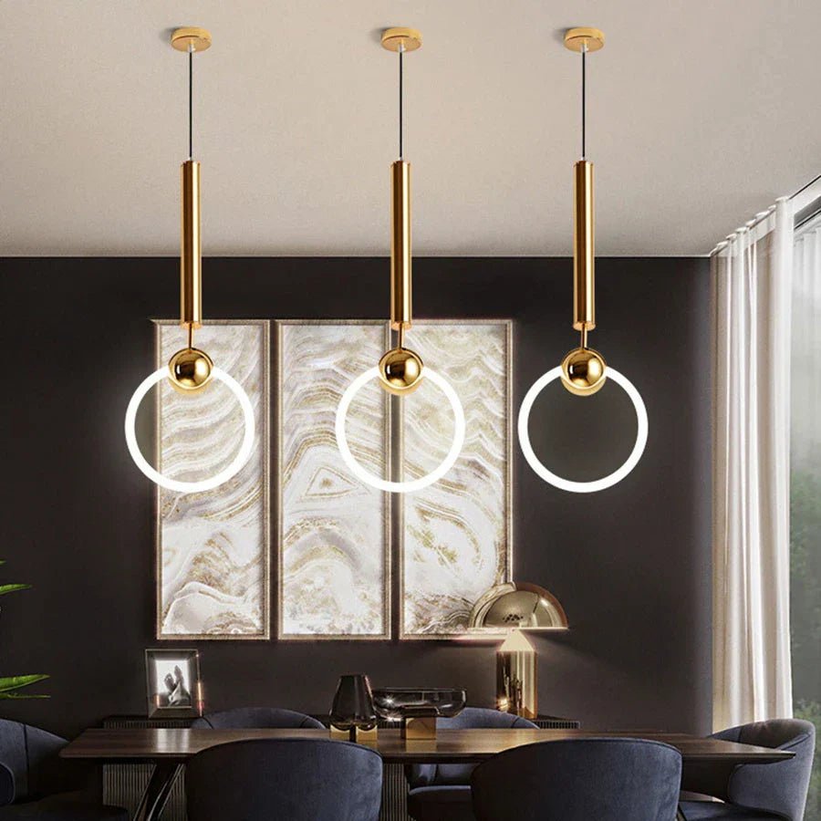 Moderne Ringvormige LED Hanglamp - Minimalistische Plafondverlichting voor Woonkamer en Slaapkamer