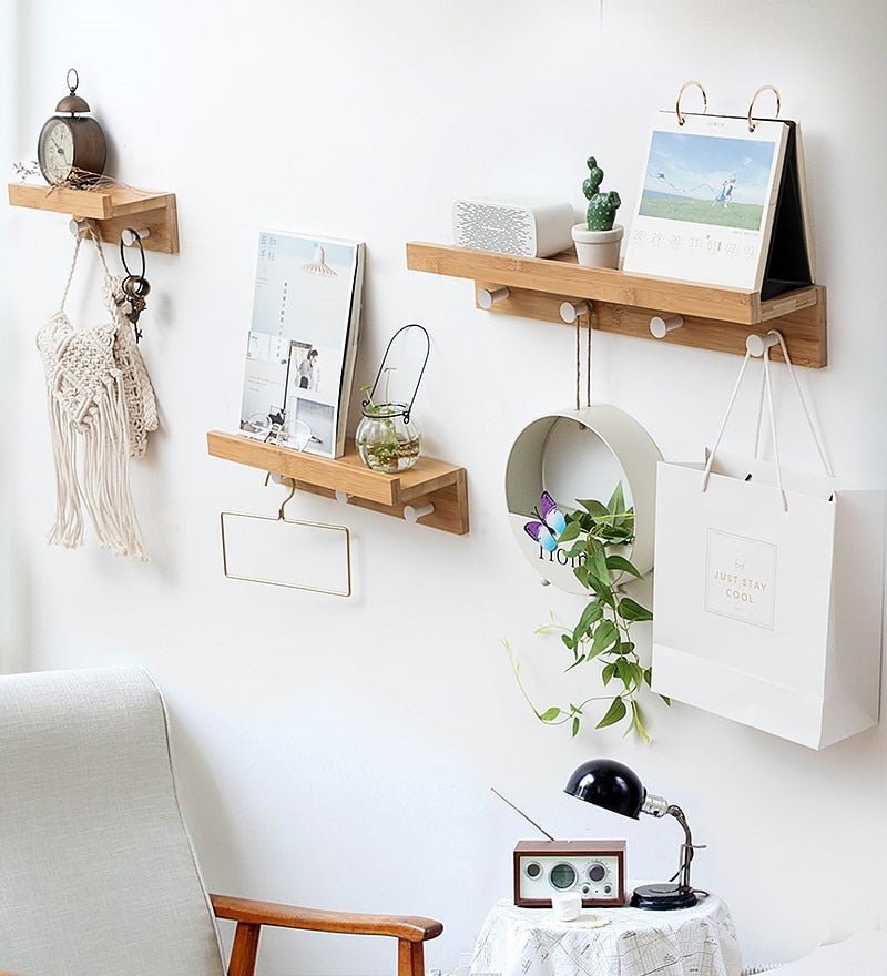 Wandplank met Kapstokhaken voor Hal, Badkamer & Slaapkamer