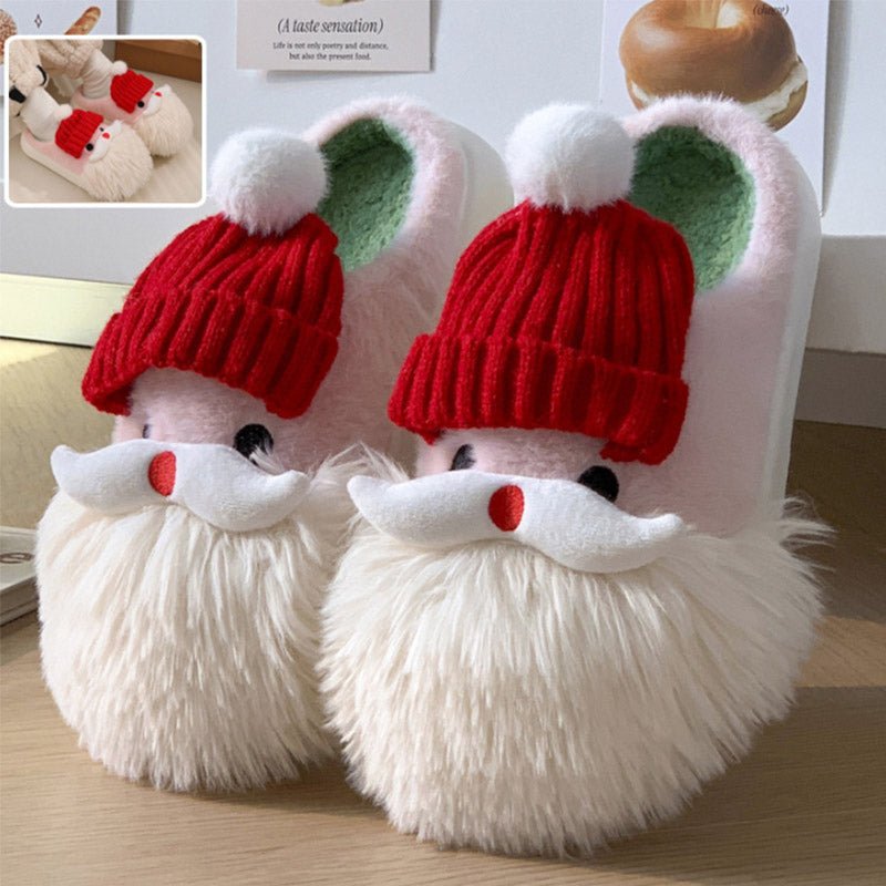 Kerstman Pantoffels - Warme, Pluchen Slippers voor de Feestdagen