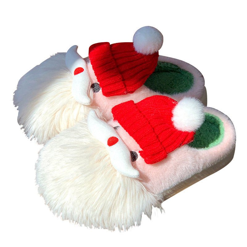 Kerstman Pantoffels - Warme, Pluchen Slippers voor de Feestdagen