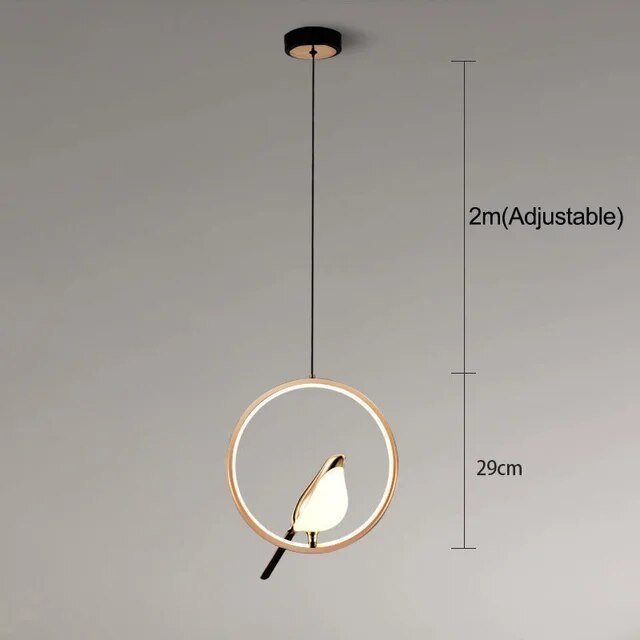 Aviara™ Luxe Pendellamp met Gouden Vogel | Stijlvolle Verlichting