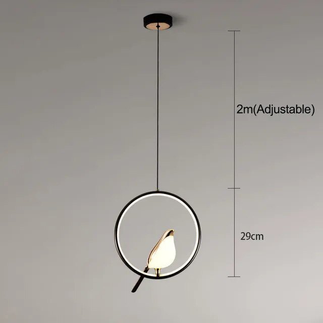 Aviara™ Luxe Pendellamp met Gouden Vogel | Stijlvolle Verlichting