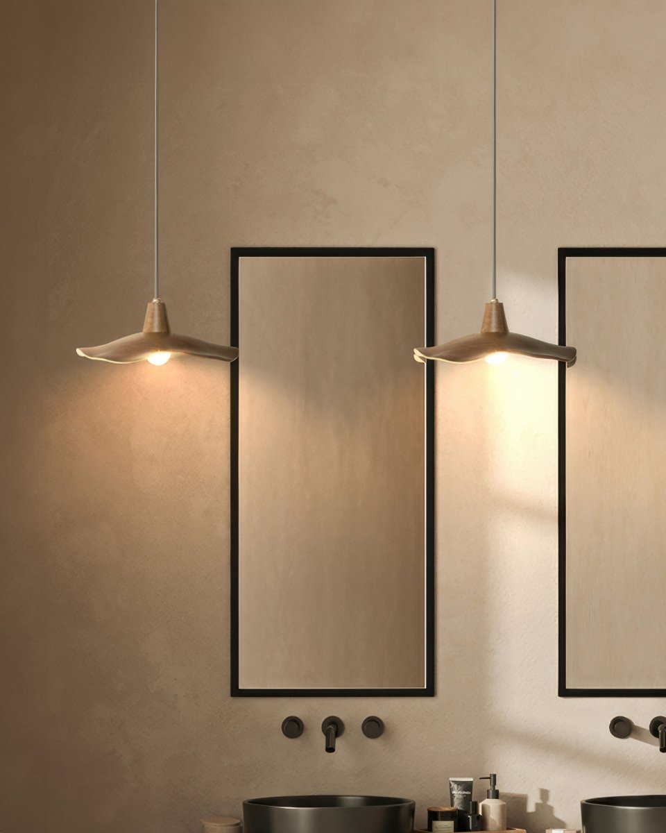 Lumira Wave Houten Hanglamp - Moderne Plafondlamp voor Woonkamer, Eetkamer en Keuken