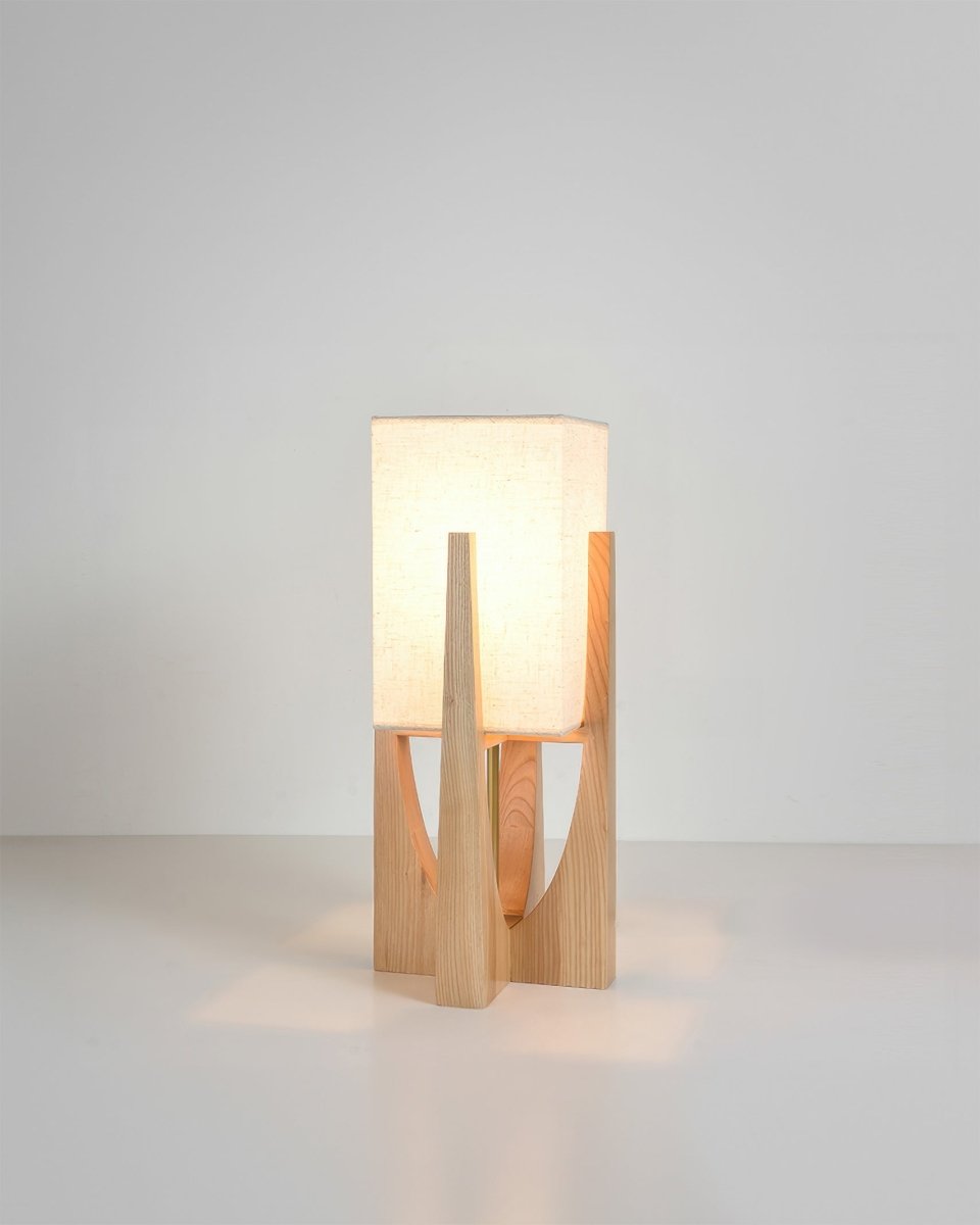 Walnoot Houten Staande Lamp - Japanse Minimalistische Vloerlamp voor Sfeerverlichting