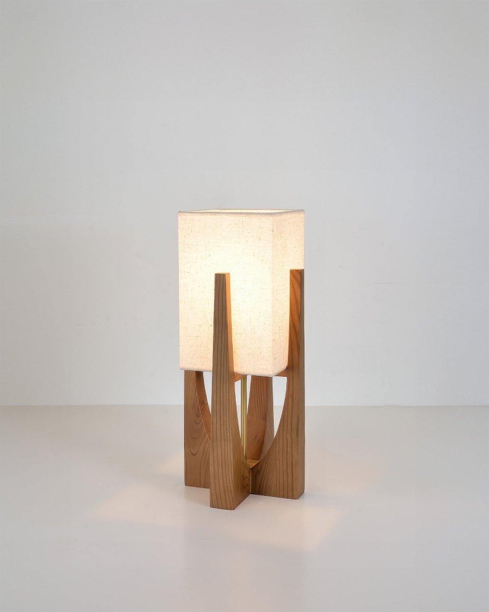 Walnoot Houten Staande Lamp - Japanse Minimalistische Vloerlamp voor Sfeerverlichting