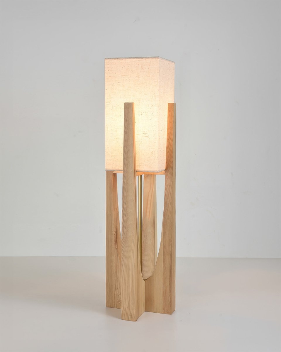 Walnoot Houten Staande Lamp - Japanse Minimalistische Vloerlamp voor Sfeerverlichting