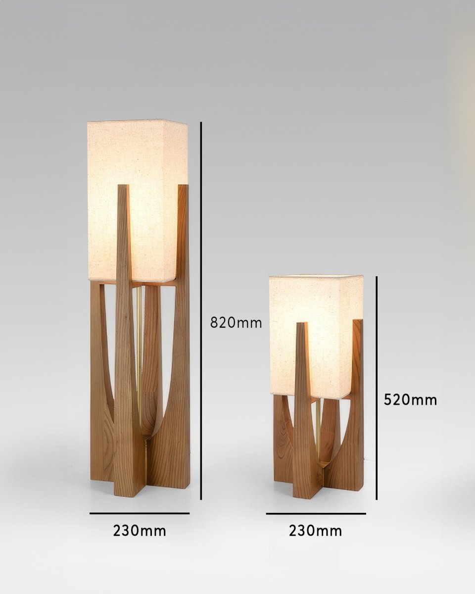 Walnoot Houten Staande Lamp - Japanse Minimalistische Vloerlamp voor Sfeerverlichting