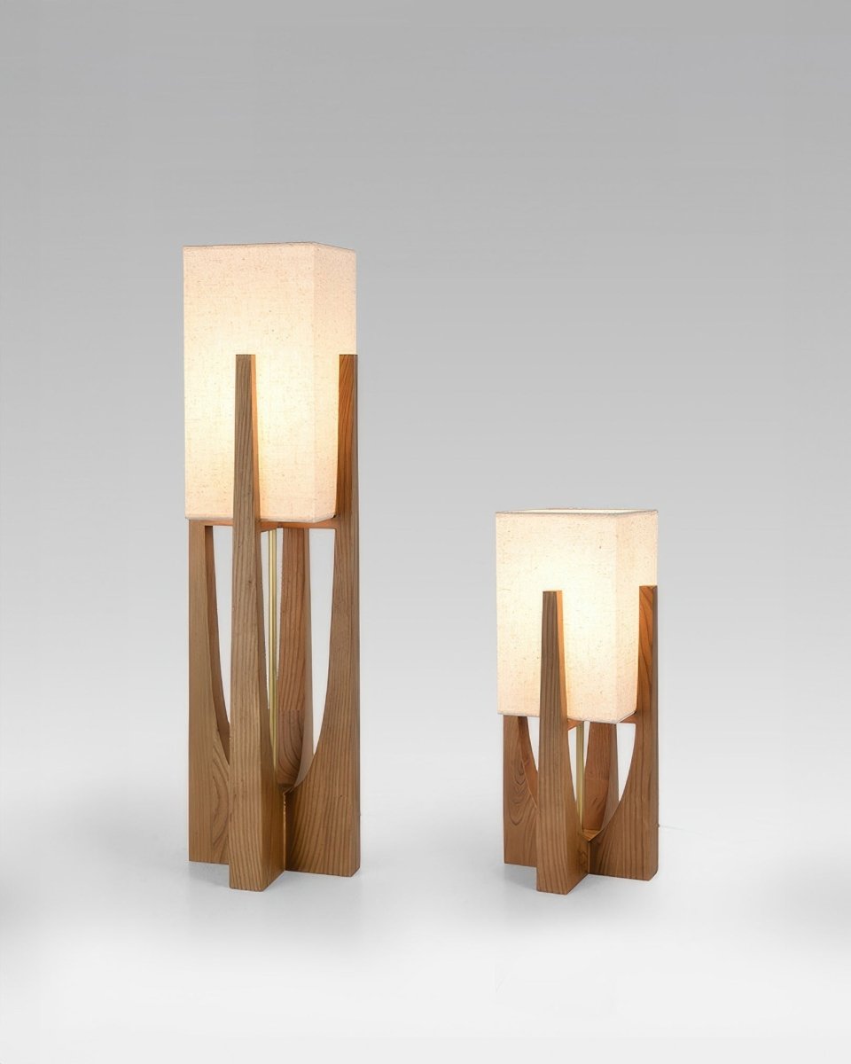 Walnoot Houten Staande Lamp - Japanse Minimalistische Vloerlamp voor Sfeerverlichting