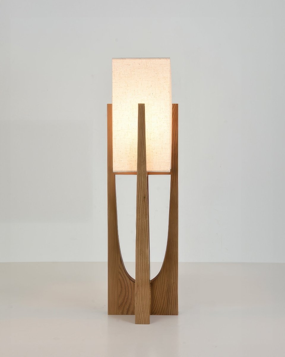 Walnoot Houten Staande Lamp - Japanse Minimalistische Vloerlamp voor Sfeerverlichting