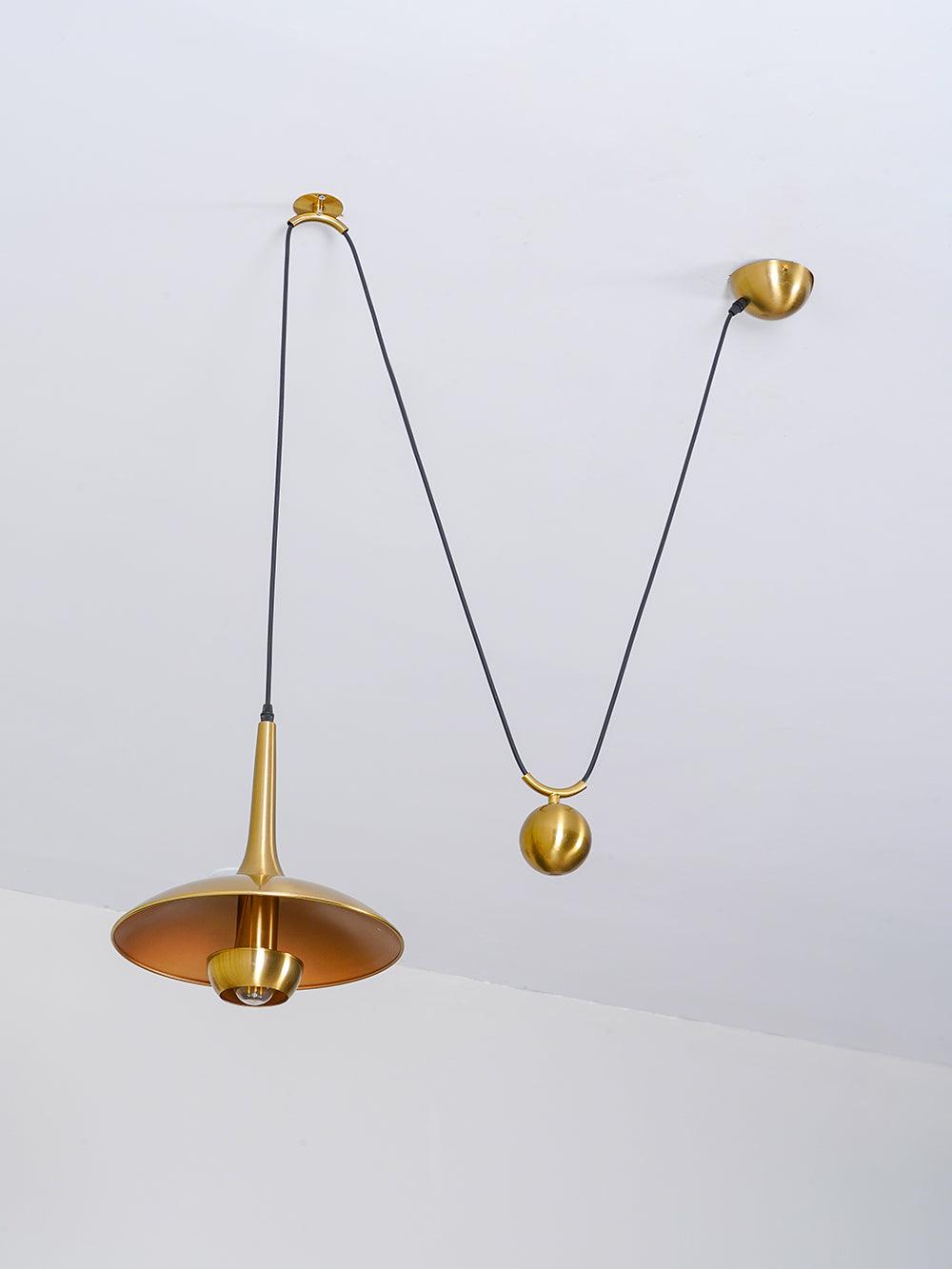 Unieke Hanglamp Met Goudkleurige Accenten - Moderne Verstelbare Plafondlamp