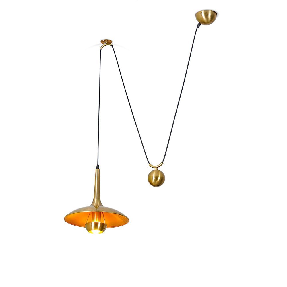 Unieke Hanglamp Met Goudkleurige Accenten - Moderne Verstelbare Plafondlamp