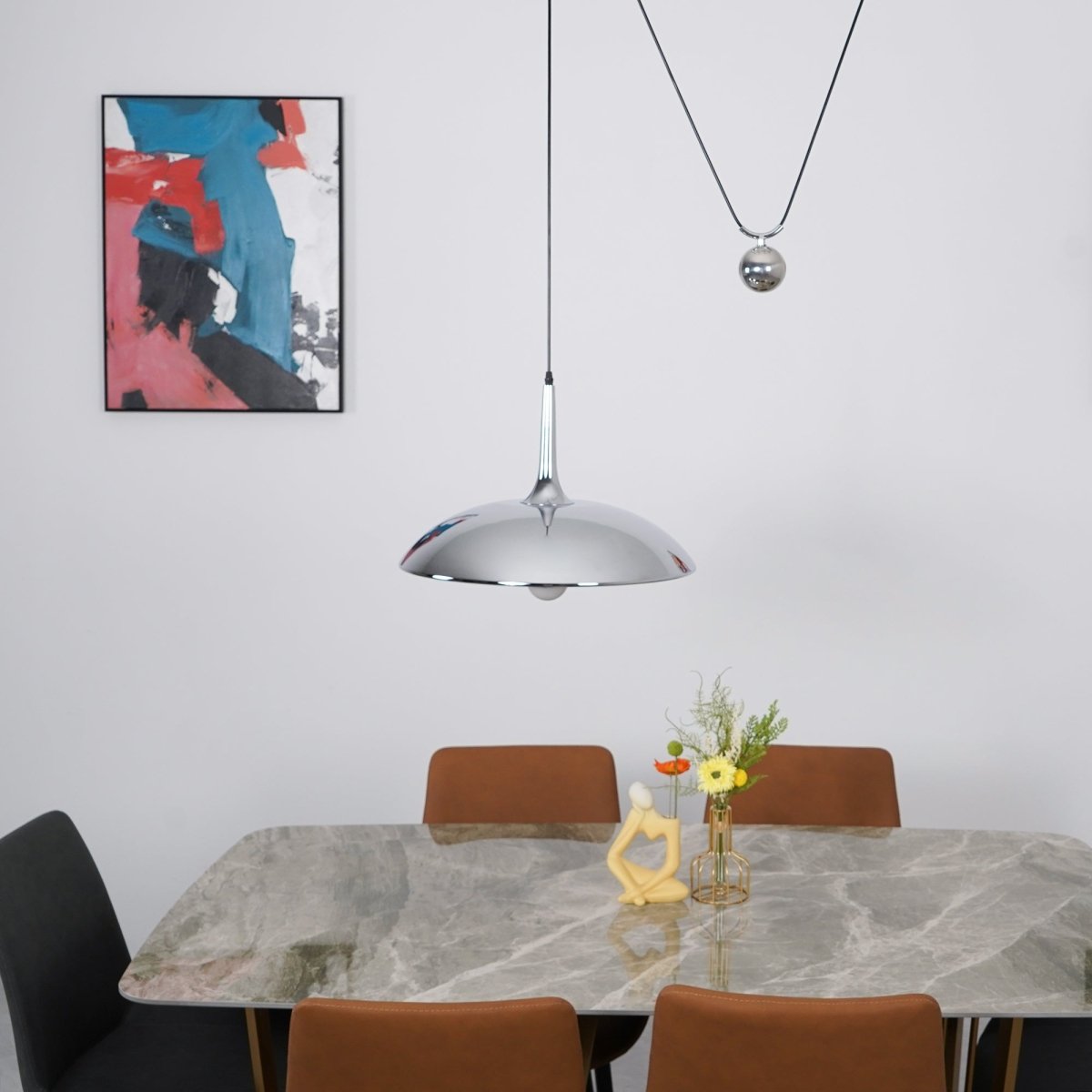 Unieke Hanglamp Met Goudkleurige Accenten - Moderne Verstelbare Plafondlamp