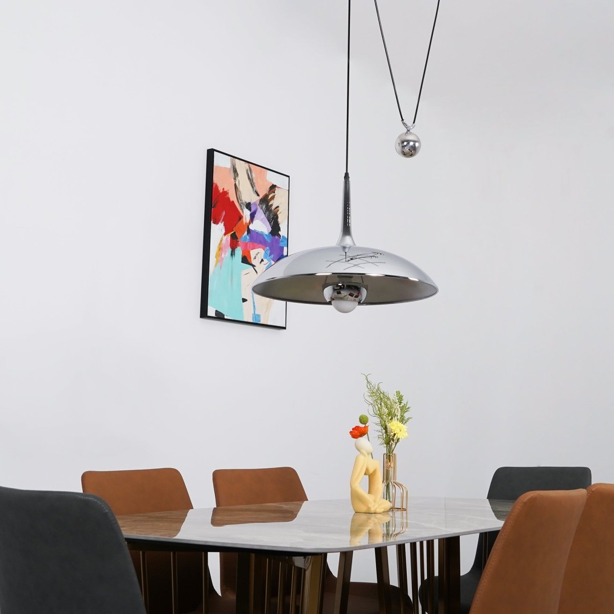 Unieke Hanglamp Met Goudkleurige Accenten - Moderne Verstelbare Plafondlamp