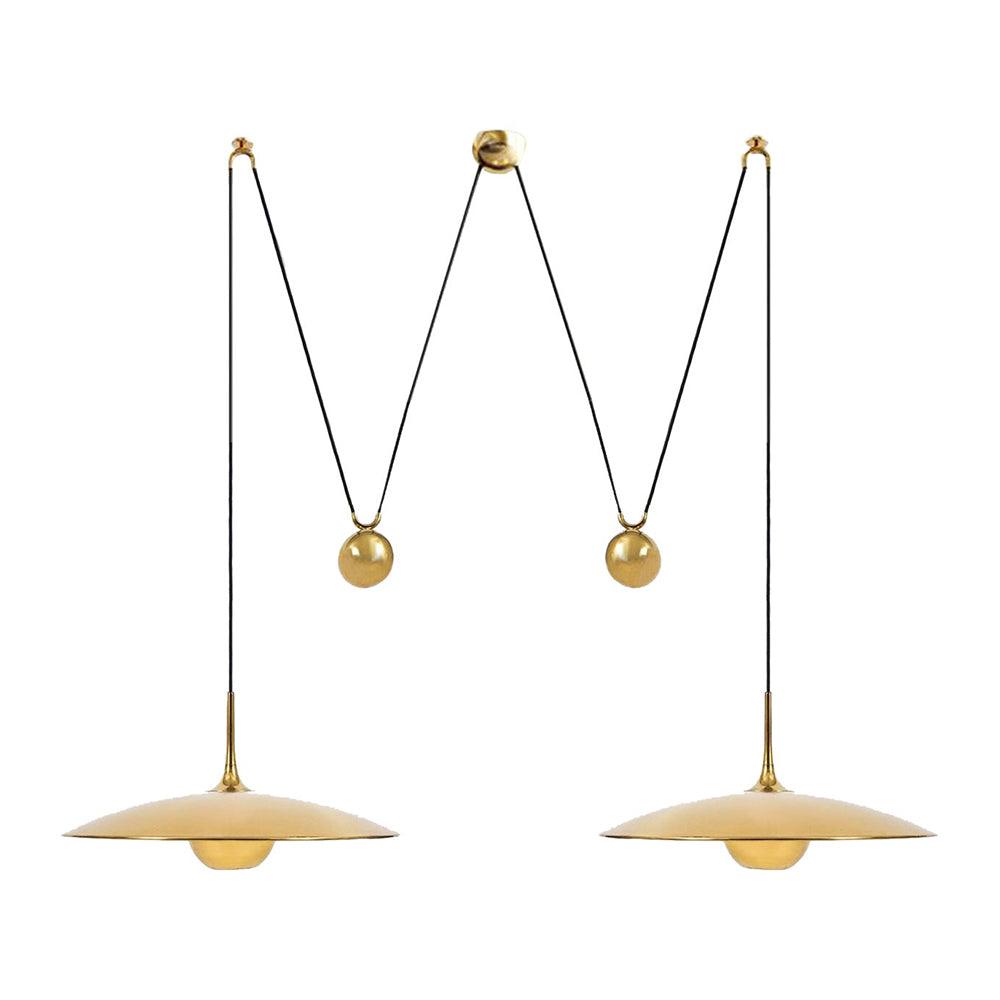 Unieke Hanglamp Met Goudkleurige Accenten - Moderne Verstelbare Plafondlamp