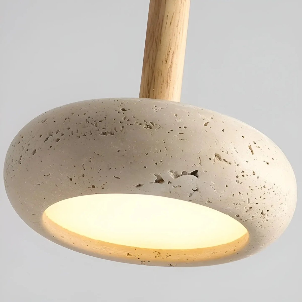 ZenGlow™ LED Wabi Sabi Plafondlamp | Rustgevende Japanse Stijl met Travertijn Steen