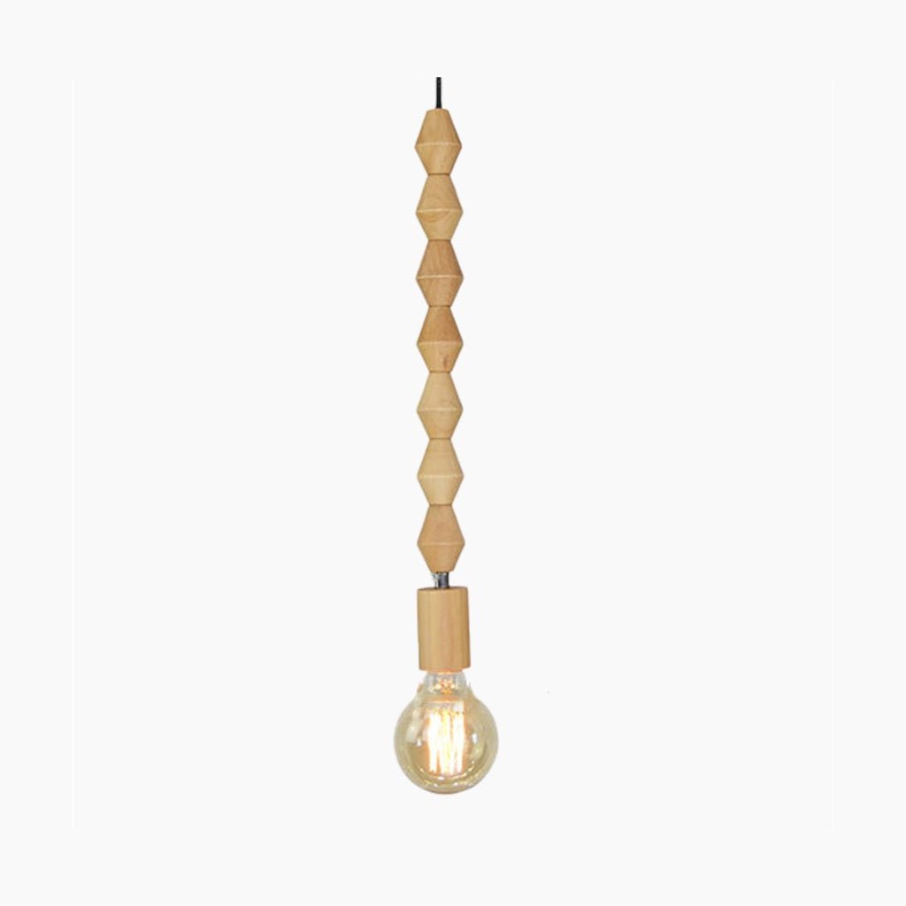 Naturia Houten Kralen Hanglamp - Creatieve Gourd Pendelarmatuur met Houten Kralen