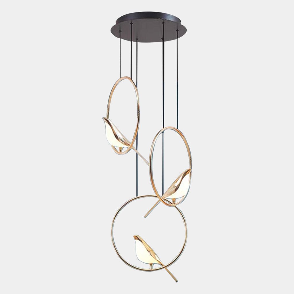 Avia Unieke Magpie LED Kroonluchter - Creatieve Pendelarmatuur met Vogel Design