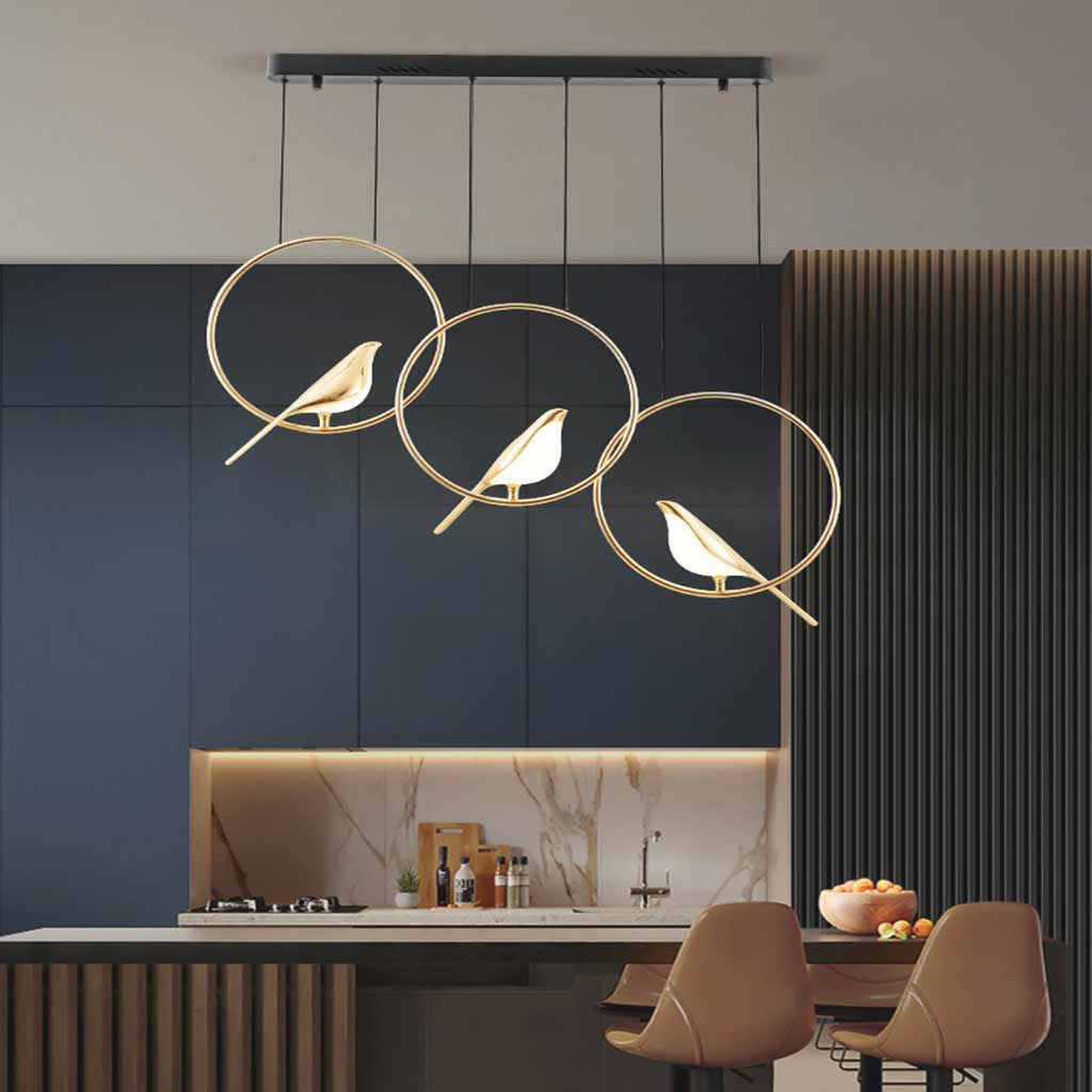 Avia Unieke Magpie LED Kroonluchter - Creatieve Pendelarmatuur met Vogel Design