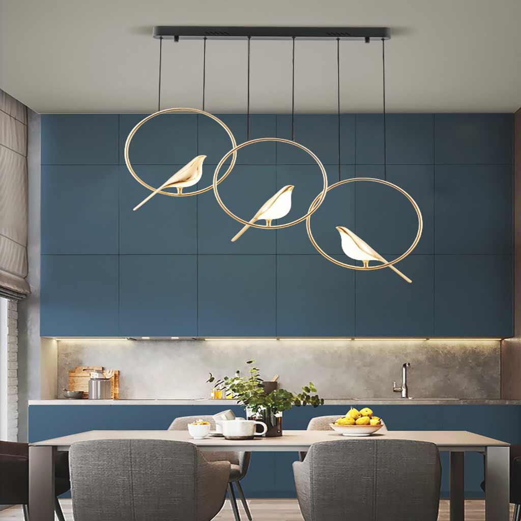 Avia Unieke Magpie LED Kroonluchter - Creatieve Pendelarmatuur met Vogel Design