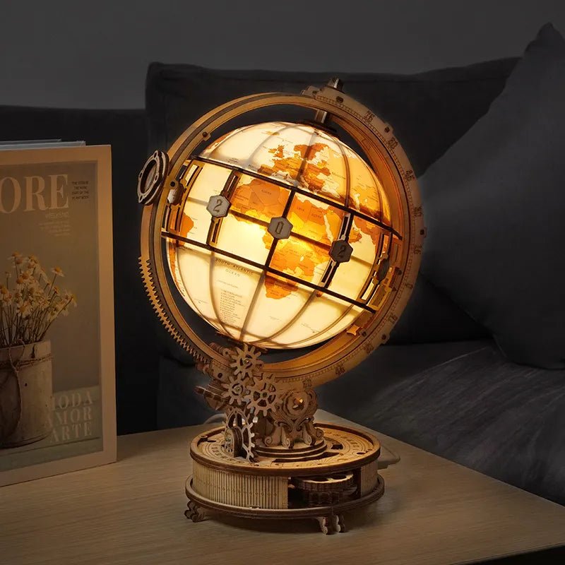 GlobeLuxe™ Wereldbol Nachtlamp | Vintage Wereldkaart Ontwerp met Warme Gloed