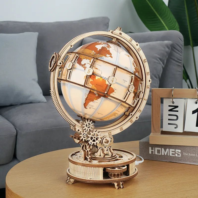 GlobeLuxe™ Wereldbol Nachtlamp | Vintage Wereldkaart Ontwerp met Warme Gloed