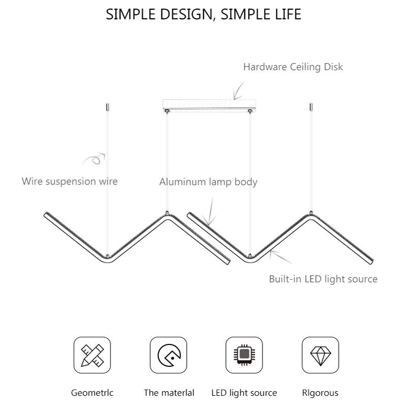 AuraLine Moderne LED Hanglamp – Unieke Gouden Tubulaire Plafondlamp voor Keuken en Woonkamer